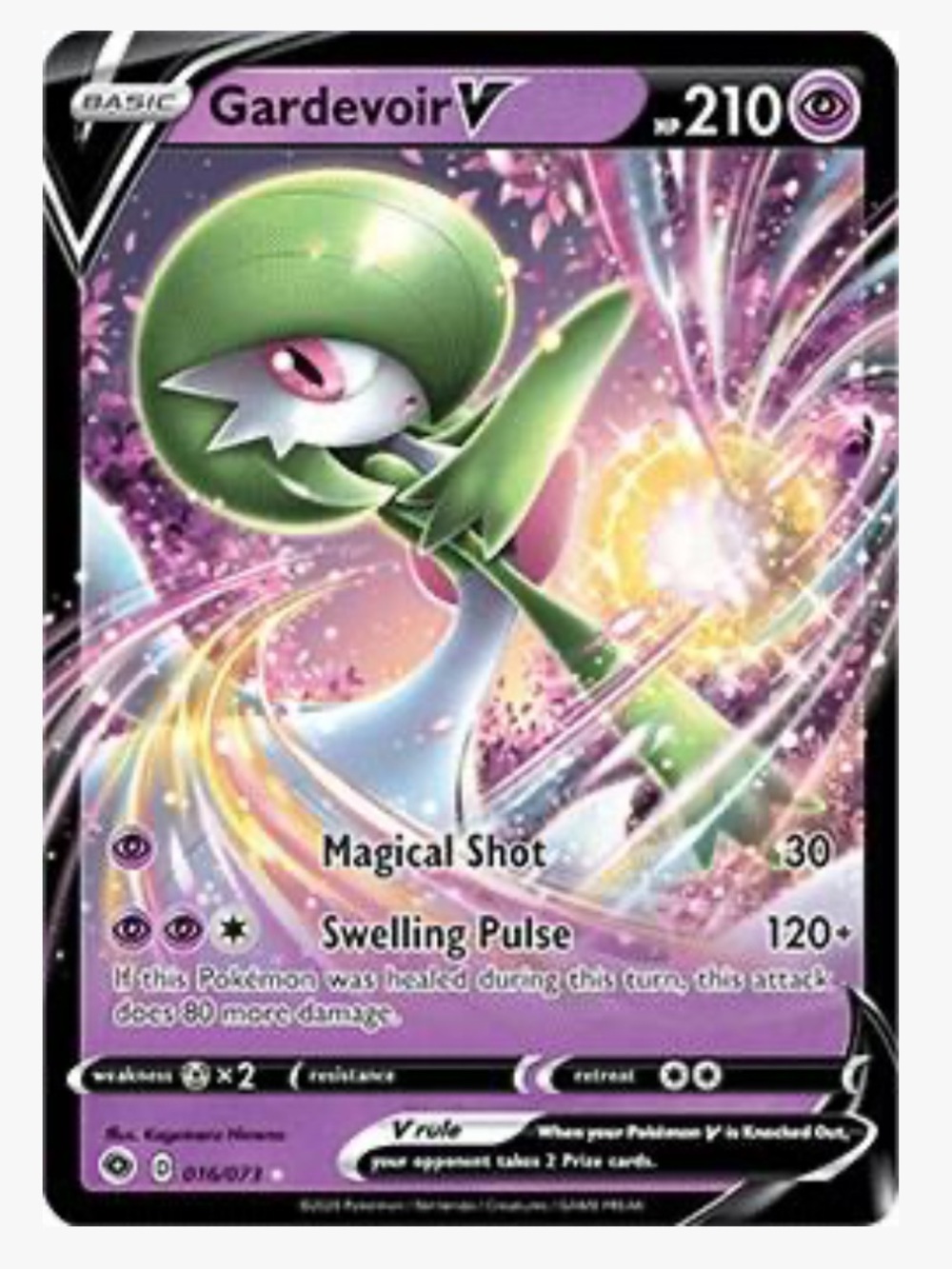 Gardevoir V Champion's Path Pokemon Trading Card
